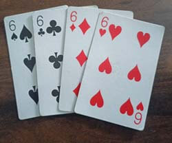 Six of playing cards names